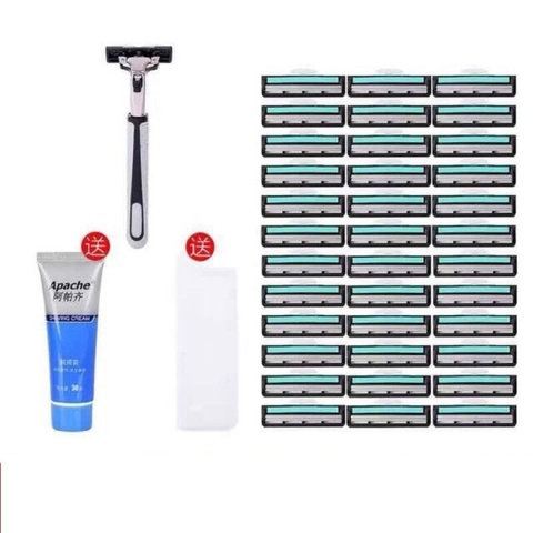 BỘ DAO CẠO RÂU 36 LƯỠI TẶNG KÈM TUÝP KEM CẠO RÂU