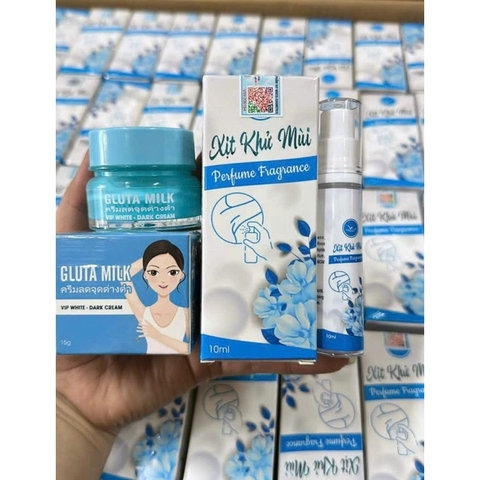 KEM MỜ THÂM, KHỬ MÙI VÙNG NÁCH GLUTA MILK VIP WHITE + TẶNG KÈM 1 CHAI XỊT KHỬ MÙI - SU