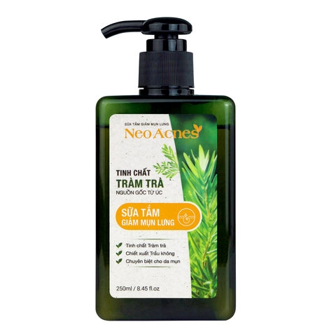 SỮA TẮM TRÀM TRÀ GIẢM MỤN LƯNG VÀ BODY NEOACNES 250ML - NEO ACNES