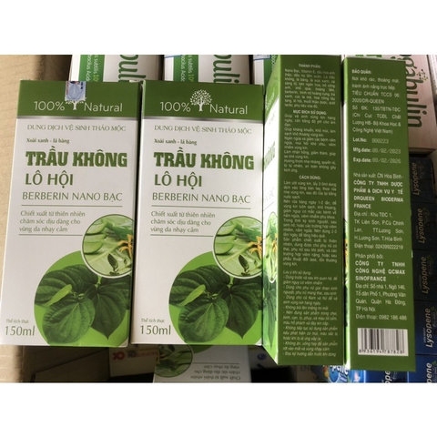 DUNG DỊCH VỆ SINH PHỤ NỮ LÁ TRẦU KHÔNG LÔ HỘI 150ML - GDN