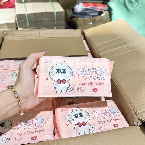 SET 8 GÓI KHĂN ƯỚT MINI TIỆN DỤNG HÌNH SIÊU DỄ THƯƠNG - BE YOURSELF