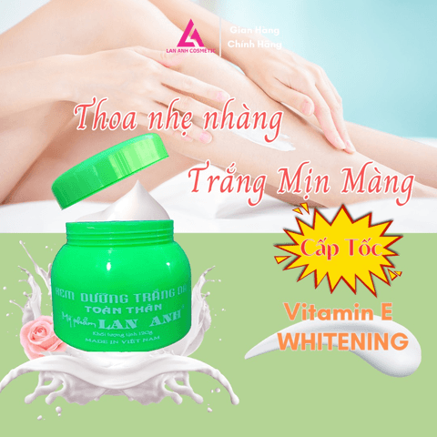 KEM DƯỠNG TRẮNG DA TOÀN THÂN CẤP TỐC 120G - LAN ANH COSMETIC