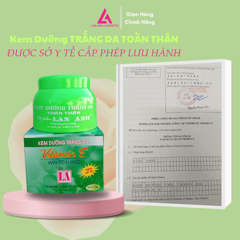 KEM DƯỠNG TRẮNG DA TOÀN THÂN CẤP TỐC 120G - LAN ANH COSMETIC