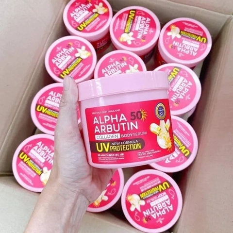 KEM BODY 500G ALPHA ARBUTIN COLLAGEN DƯỠNG TRẮNG DA CHỐNG NẮNG - GDN