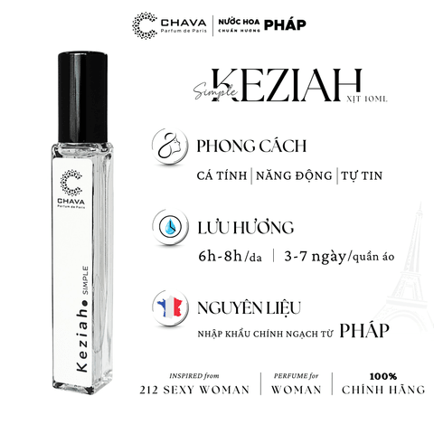 SET 2 SẢN PHẨM NƯỚC HOA CHAVA SIMPLE 10ML + SON SÁP LÌ ROSY SWEETLOVE