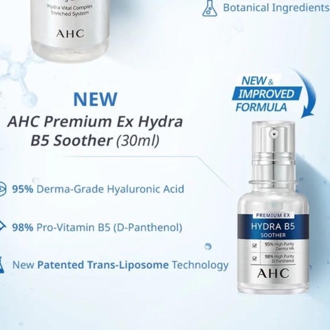TINH CHẤT CẤP NƯỚC, LÀM DỊU DA AHC PREMIUM EX HYDRA B5 SOOTHER 30ML - GDN