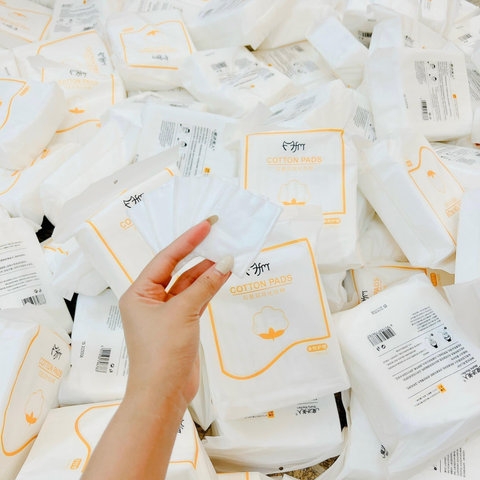 BÔNG TẨY TRANG COTTON 3 LỚP 222 MIẾNG