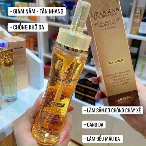 SERUM VÀNG VÀ COLLAGEN 3W CLINIC SIÊU HOT TÁI TẠO DA SAU 7 NGÀY - GDN