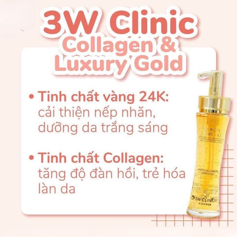 SERUM VÀNG VÀ COLLAGEN 3W CLINIC SIÊU HOT TÁI TẠO DA SAU 7 NGÀY - GDN