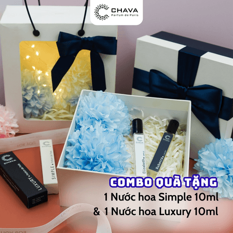 [COMBO QUÀ TẶNG] 1 NƯỚC HOA SIMPLE 10ML + 1 NƯỚC HOA LUXURY 10ML - CHAVA