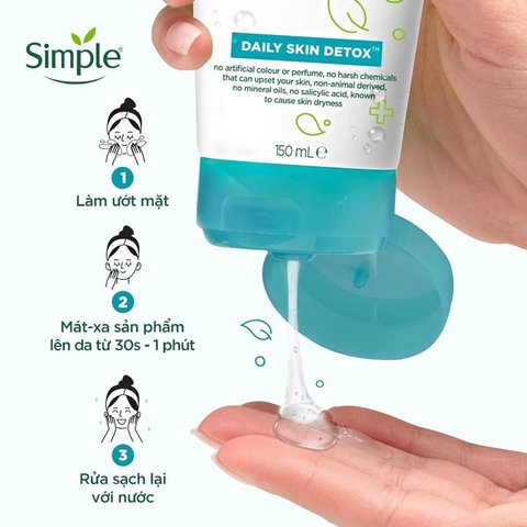 SỮA RỬA MẶT SIMPLE 150ML LÀNH TÍNH DỊU NHẸ CHO DA NHẠY CẢM/DA DẦU MỤN - GDN