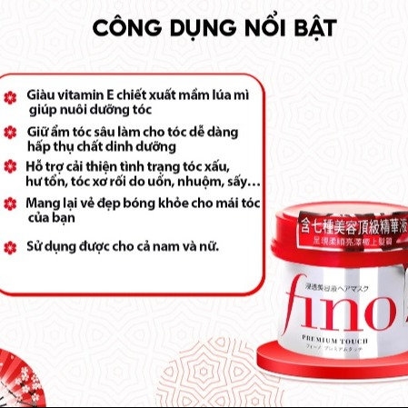 KEM Ủ TÓC SIÊU MƯỢT FINO NỘI ĐỊA NHẬT BẢN - SHISEIDO