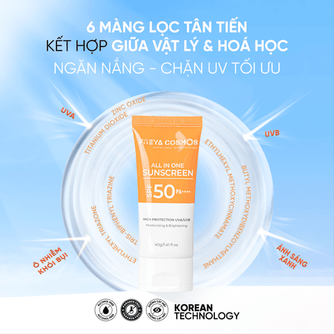 KEM CHỐNG NẮNG NÂNG TONE, KIỀM DẦU, DƯỠNG DA - FREYA COSMOS ALL IN ONE SUNSCREEN SPF50/PA++++