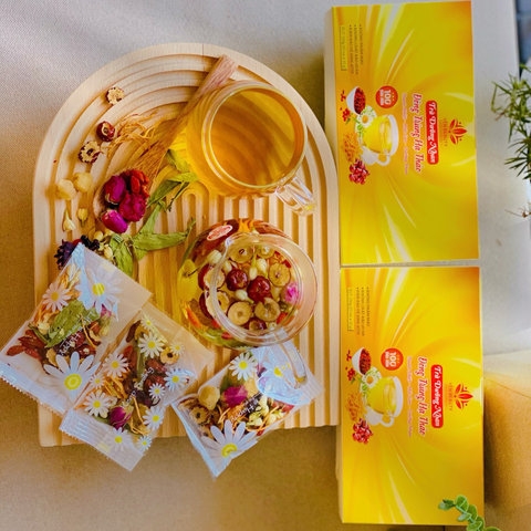 TRÀ DƯỠNG NHAN ĐÔNG TRÙNG HẠ THẢO HỘP 15 GÓI - YẾN BEAUTY
