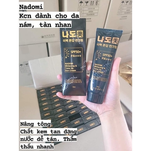 KEM CHỐNG NẮNG TRỊ NÁM NADOMI 70ML SPF50 PA+++ NÂNG TONE KHÔNG DÍNH BẾT AD560