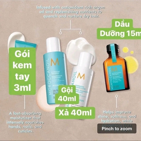 SET DƯỠNG TÓC MOROCCANOIL MINI 4 MÓN