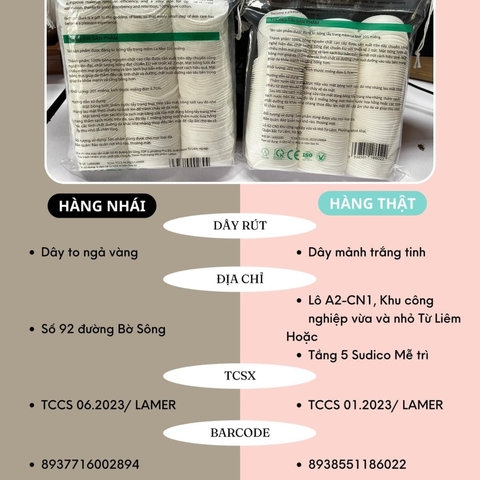 BÔNG TẨY TRANG HỮU CƠ LAMER 201 MIẾNG - LAMER