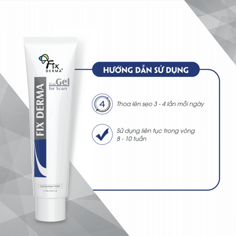 GEL LÀM MỜ SẸO SCAR GEL -FIXDERMA DO MỤN, BỎNG, RẠN DA, VẾT THƯƠNG (TUÝP 15ML)