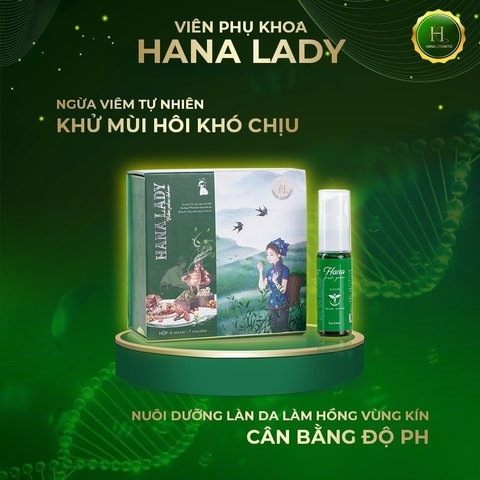 COMBO HỘP 6 VIÊN ĐẶT PHỤ KHOA LÀM HỒNG SE KHÍT CÔ BÉ VÀ 1 CHAI DUNG DỊCH VỆ SINH [ TẶNG 1 CHAI NƯỚC SÚC MIỆNG]- HANA COSMETIC
