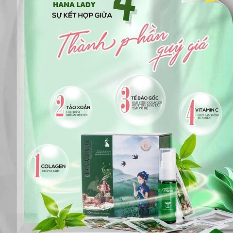 COMBO HỘP 6 VIÊN ĐẶT PHỤ KHOA LÀM HỒNG SE KHÍT CÔ BÉ VÀ 1 CHAI DUNG DỊCH VỆ SINH [ TẶNG 1 CHAI NƯỚC SÚC MIỆNG]- HANA COSMETIC