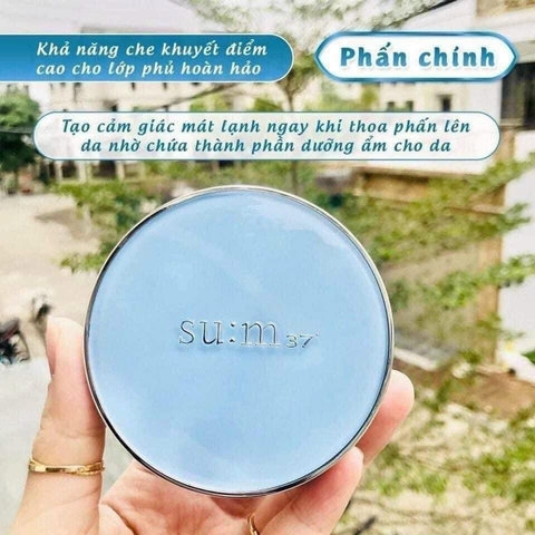 SET PHẤN NƯỚC SUM XANH KÈM 2 LÕI PHẤN CHE KHUYẾT ĐIỂM KIỀM DẦU AD575 - SU:M37