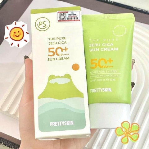 KEM CHỐNG NẮNG PHỔ RỘNG RAU MÁ PRETTYSKIN 50ML SPF50+ DƯỠNG ẨM CHỐNG NẮNG AD584
