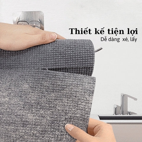 CUỘN 25 KHĂN LAU ĐA NĂNG TÁI SỬ DỤNG THAN TRE - SU