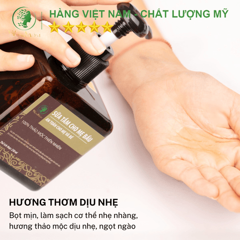 SỮA TẮM HỮU CƠ CHO MẸ DƯỠNG DA TRẮNG MỊN, NGỪA MỤN VIÊM 250ML - WONMOM