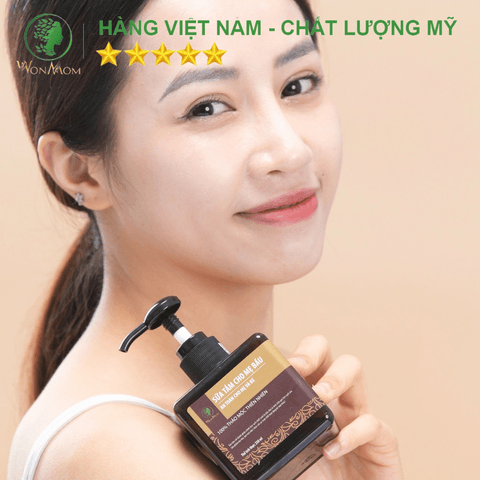 SỮA TẮM HỮU CƠ CHO MẸ DƯỠNG DA TRẮNG MỊN, NGỪA MỤN VIÊM 250ML - WONMOM