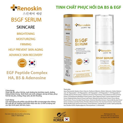 COMBO TÁI TẠO DA TẶNG SERUM GIẢM RỤNG TÓC INOCA RENOSKIN