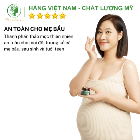 KEM CẤP ẨM, DƯỠNG TRẮNG DA, TRỊ MỤN CHO MẸ BẦU VÀ SAU SINH WONMOM 50G