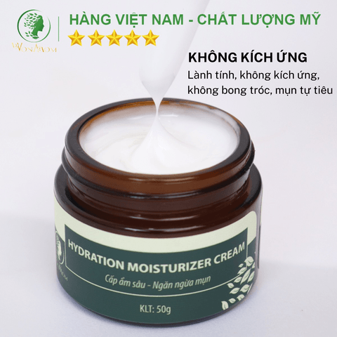 KEM CẤP ẨM, DƯỠNG TRẮNG DA, TRỊ MỤN CHO MẸ BẦU VÀ SAU SINH WONMOM 50G