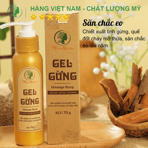 GEL GỪNG TINH CHẤT GIẢM EO WONMOM 70G