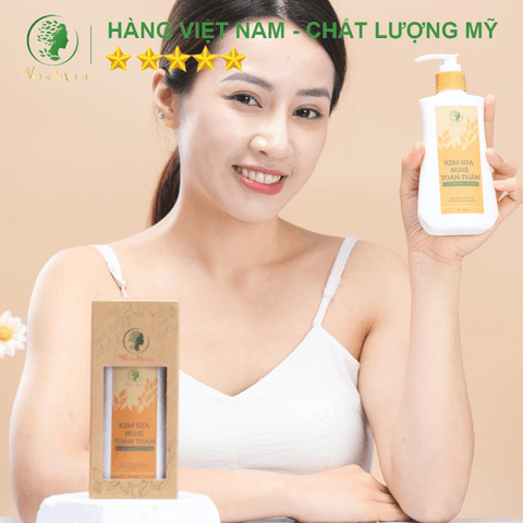 KEM SỮA NGHỆ TOÀN THÂN TRẮNG BODY, SẠCH THÂM RẠN WONMOM 150G