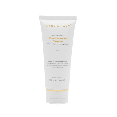 SỮA RỬA MẶT DỊU NHẸ SẠCH SÂU THUẦN CHAY HỮU CƠ PURE CREME ROSE GERANIUM CLEANER - SASY N SAVY