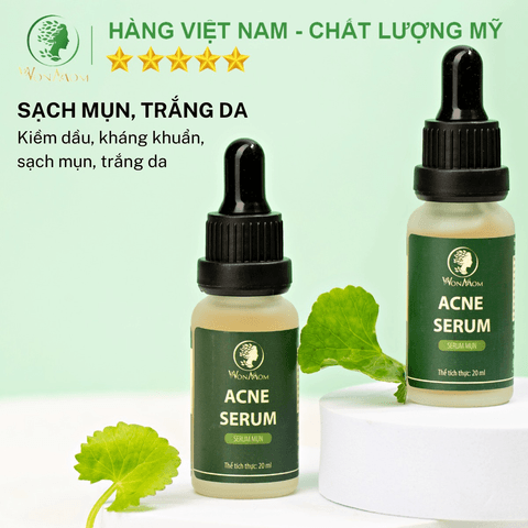 BỘ ĐÁNH BAY MỤN CỨNG ĐẦU CHUYÊN SÂU WONMOM (1 SỮA RỬA MẶT + 1 SERUM MỤN + 1 KEM CẤP ẨM)