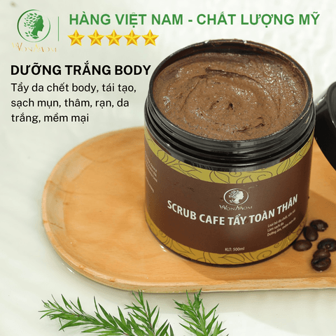 BỘ DƯỠNG TRẮNG HỒNG DA TOÀN THÂN WONMON (KEM SỮA NGHỆ + SCRUB CAFE TẨY TẾ BÀO CHẾT)