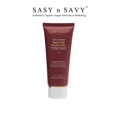 KEM DƯỠNG DA TAY TINH CHẤT HOA HỒNG VÀ OẢI HƯƠNG THUẦN CHAY HỮU CƠ ROSE LAVENDER HAND N NAIL REPAIR CRÈME - SASY N SAVY