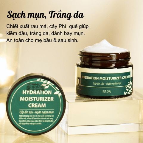 BỘ TRẮNG DA, SẠCH MỤN WONMOM ( 1 KEM CẤP ẨM + 1 SERUMM MỤN )