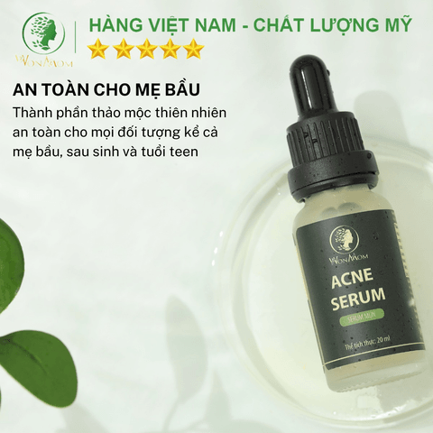 BỘ TRẮNG DA, SẠCH MỤN WONMOM ( 1 KEM CẤP ẨM + 1 SERUMM MỤN )