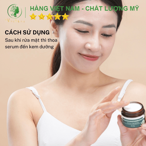 BỘ TRẮNG DA, SẠCH MỤN WONMOM ( 1 KEM CẤP ẨM + 1 SERUMM MỤN )
