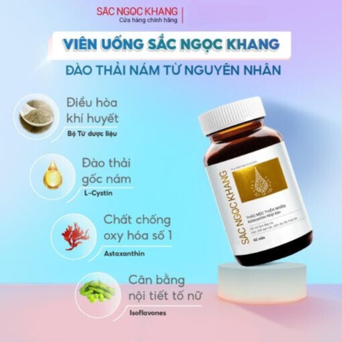 BỘ DƯỠNG DA MỜ NÁM (KEM CHỐNG NẮNG SA MẠC + SẮC NGỌC KHANG VI TẢO LỤC 60V + KEM ĐÊM 10G)- SẮC NGỌC KHANG