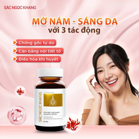 BỘ DƯỠNG DA MỜ NÁM (KEM CHỐNG NẮNG SA MẠC + SẮC NGỌC KHANG VI TẢO LỤC 60V + KEM ĐÊM 10G)- SẮC NGỌC KHANG