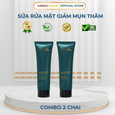 SỮA RỬA MẶT GIẢM MỤN, GIẢM THÂM SẠM, GIẢM NHỜN SẠCH SÂU HẠN CHẾ SẸO DO MỤN CHIẾT XUẤT THIÊN NHIÊN HAKINIKA- CHAI 80ML