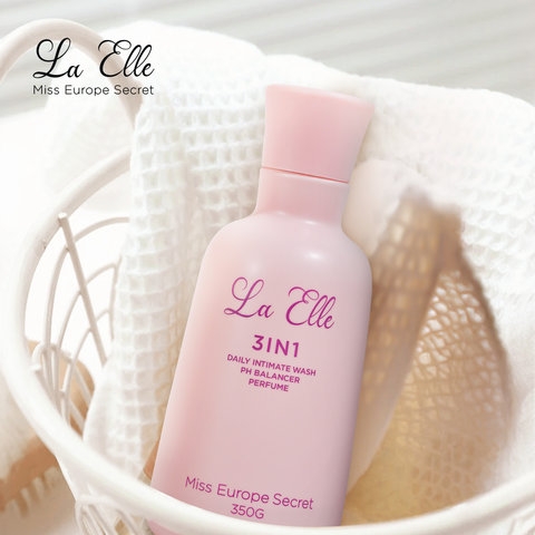 DUNG DỊCH VỆ SINH PHỤ NỮ LA ELLE 3IN1 HƯƠNG THƠM DỊU NHẸ DÒNG CAO CẤP 350G CHIẾT XUẤT TỰ NHIÊN BẰNG CÔNG NGHỆ EU-NANO HỖ TRỢ LÀM SẠCH, DƯỠNG ẨM, KHỬ MÙI, CÂN BẰNG PH