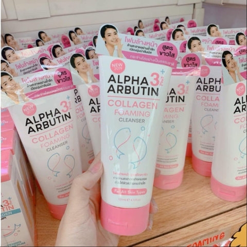 SỮA RỬA MẶT TRẮNG DA NGĂN NGỪA MỤN ALPHA ARBUTIN LOLLAGEN FOAMING CLEANSER THÁI LAN 120ML - GDN
