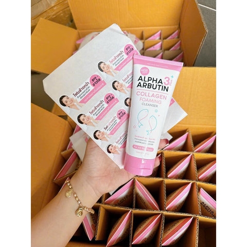SỮA RỬA MẶT TRẮNG DA NGĂN NGỪA MỤN ALPHA ARBUTIN LOLLAGEN FOAMING CLEANSER THÁI LAN 120ML - GDN