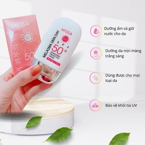 KEM CHỐNG NẮNG MISA KIỀM DẦU, NÂNG TONE, CHỐNG NẮNG 50G - GDN