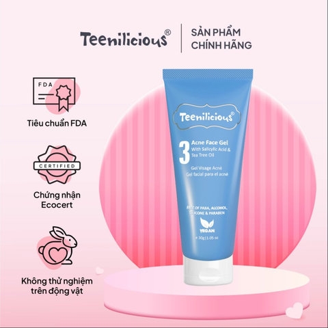 GEL TRỊ MỤN TEENILICIOUS ACNE FACE GEL (30G)