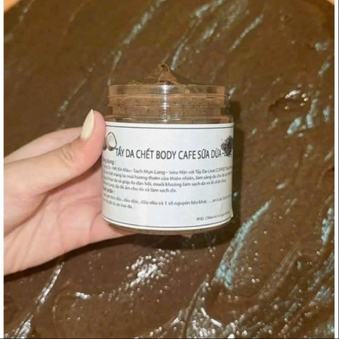 TẨY TẾ BÀO CHẾT BODY CÀ PHÊ SỮA DỪA AHA HŨ 300GR - GDN
